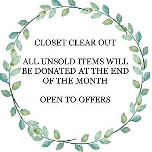 CLOSET CLEAR OUT!